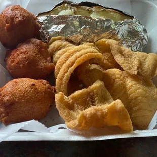 Catfish Fillet and baked potato. YUM!