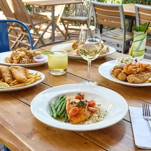 A variety of fresh fish and seafood