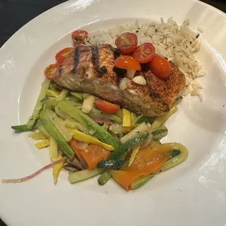 Garlic Caper Grilled Salmon