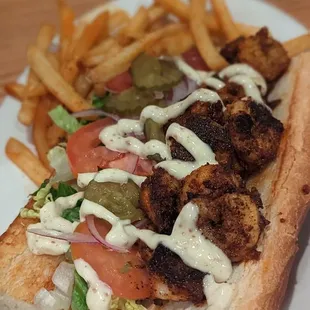 Blackened Shrimp Po'boy