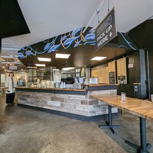 the inside of a restaurant