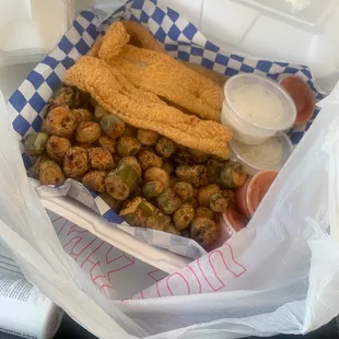 Fried catfish and okra!