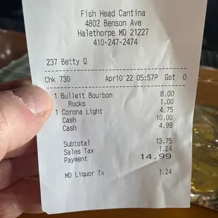 I was charged for ice