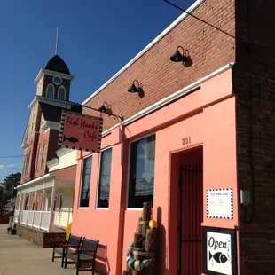 the front of the building