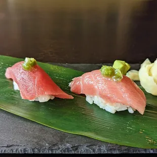 Akami and Chutoro Bluefin Tuna with fresh Wasabi. Now available on our new Happy Hour Menu