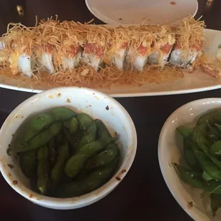 Spicy Garlic Edamame