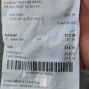 $13/lb for catfish
