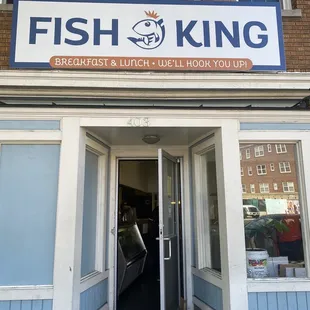 the entrance to the restaurant