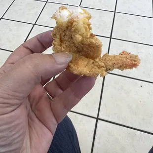 The shrimp I had to taste while I waited yum yum yum