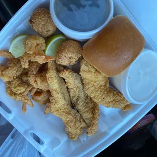 Fish and shrimp