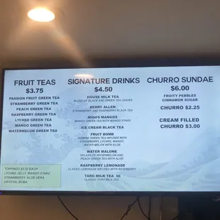 Drinks + Desserts Menu (Oct 2021)