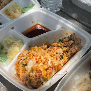 a variety of food items