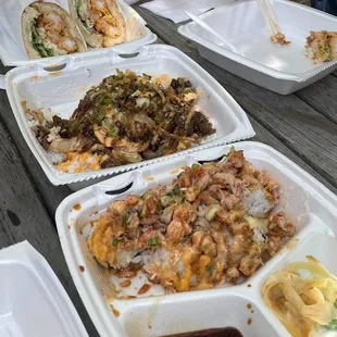 a variety of food items