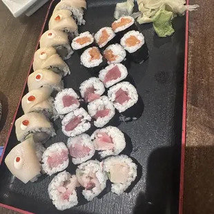 sashimi, sushi, sushi and sashimi, food