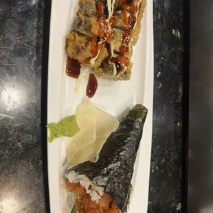 Dragon roll and Spicy Tuna Roll