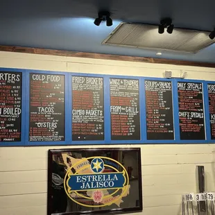 Wall menu
