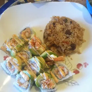 The epic Laredo Roll! :) It's one of my favorites there. All this plus a crab salad for 8.99!