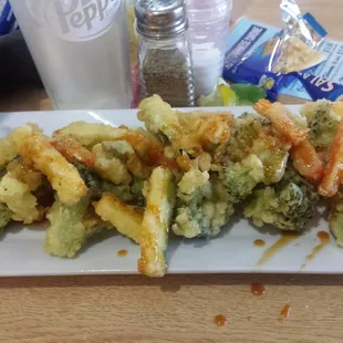 a plate of fried food