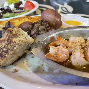 Steak, Mahi &amp; Garlic Shrimp