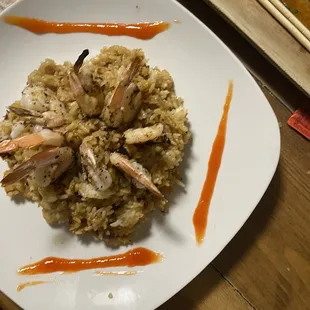 Pineapple fried rice with shrimp