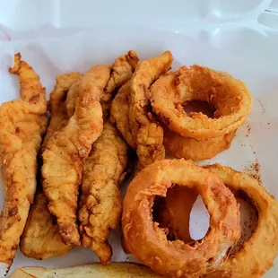 Fish and onion rings