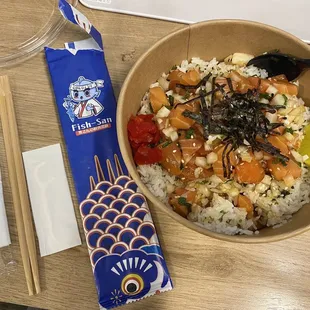 Sweet shoyu salmon bowl