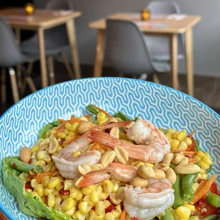 Corn Salad added Shrimp
