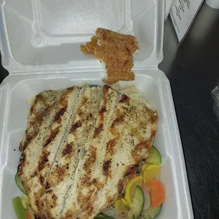 Grilled Rainbow Trout.      How ironic. No pun intended.