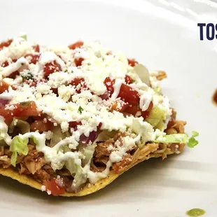 a close up of a taco dish