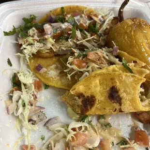 Fish tacos were super soggy