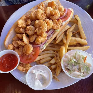 Lunch Fish Tales Famous Po' Boy
