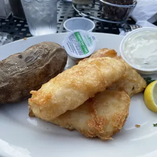 Haddock with baked potato