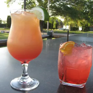 Enjoy summer drinks on our patio.