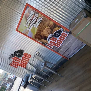 The front entrance signage