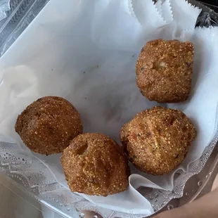 In NC Hush Puppies are not round, but these weren't too off the mark