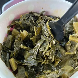 Collard Greens. a skeptic turned believer! Not everybody does them right.