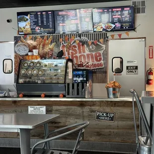 Front counter and menu