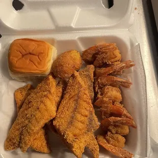 snapper Fish and Shrimp Combo