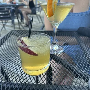 Juicy Bourbon Apple and The Fishbone&apos;s Martini.