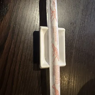 Instructions in the chopsticks. Nice.