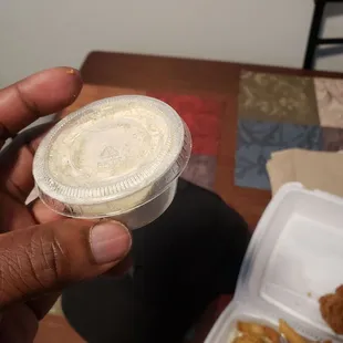 Special cup of extra seasoning I ordered..