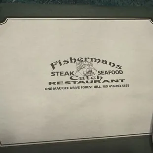 Placemat and silverware