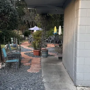 outside