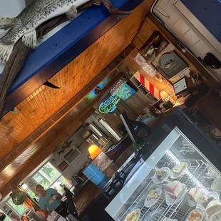 The bar area