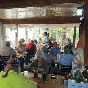 The patrons enjoying themselves