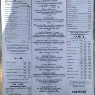 MENU AS OF 2/22/2025