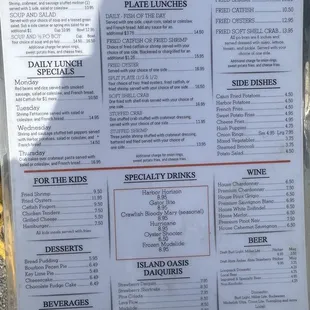 MENU AS OF 2/22/2025