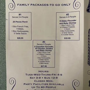 TO GO FAMILY PACKS