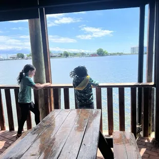 Our view outside dining