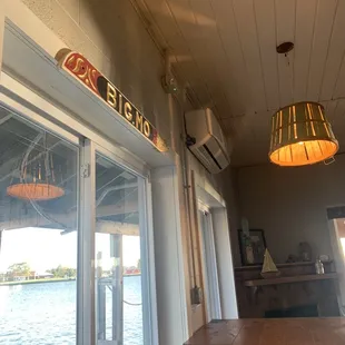 Really warm and inviting water view from our table.